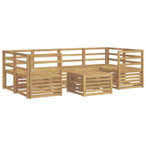 Outdoor Sofa Set 7 pcs White Solid Acacia Wood 3391454