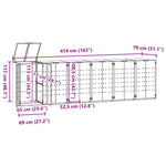 Wheelie Bin Storage for 6 Bins Anthracite 414x79x117 cm Steel 3279986
