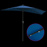 Garden Parasol 294 x 150 x 224 cm Polyester and Steel Azurblau 42003274