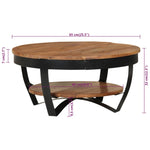 ZNTS Coffee Table 65x65x32 cm Solid Acacia Wood 289616