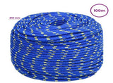 Multipurpose Utility Rope 10 mm 100 m Blue PP 645 kg Max Load 3472846