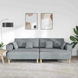 Fabric Sofa with Cushion 3 pcs Light Grey 208 cm Fabric 3335162