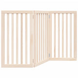 Dog Gate Foldable 3 Panels 150 cm Poplar Wood 352238