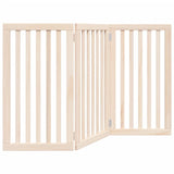 Dog Gate Foldable 3 Panels 150 cm Poplar Wood 352238