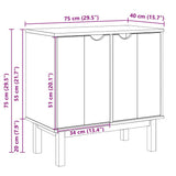 Hallway Cabinet OTTA 75x40x75 cm Solid Wood Pine 4013461