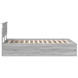Bed Frame Grey Sonoma 120 x 190 cm Engineered Wood 3408688