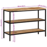Console Table 100x35x70 cm Solid Rough Wood Mango 374073