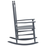 Rocking Chair with Curved Seat Grey Poplar Wood 45698
