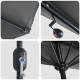 Garden Parasol Anthracite 294 x 150 x 224 cm 42003269