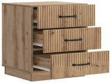 Bedside Cabinet Artisan Oak 43 x 41 x 63.5 cm Engineered Wood 895254