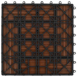 Brown 11 pcs 30 x 30 cm Decking Tiles WPC 1 sqm 41550