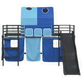 Kids'Loft Bed Frame Black and Blue 80 x 200 cm Metal 42020837