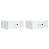 Wall-Mounted Bedside Cabinet 2 pcs White 49 x 34.5 x 20 cm 898616