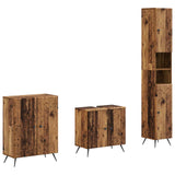 3 Piece Bathroom Cabinet Set BREDA Old Wood Engineered Wood 3417484