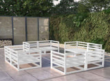Garden Lounge Set White Solid pinewood Large Modular 3075285