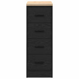 Garage Storage Cabinet Black 30x51x85 cm Solid Wood Pine 860581