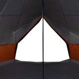 Family Tent Tipi 10-Person Grey and Orange Waterproof 94596