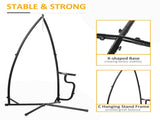 Hammock Chair Stand Only Construction Heavy Duty Metal C-Stand for Hanging Hammock Chair Porch Swing T3398P314150