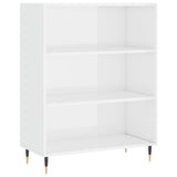 Bookcase High Gloss White 69.5x32.5x90 cm Engineered Wood 828342