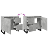 Bathroom Sink Cabinet Concrete Grey 65x33x60 cm Engineered Wood 857228
