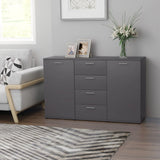 Sideboard Grey 120x35.5x75 cm Engineered Wood 801330