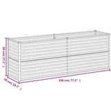 Garden Raised Bed 196x50x69 cm Corten Steel 151985