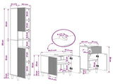 3 Piece Bathroom Cabinet Set ARNHEM Engineered Wood 3417851