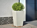 Garden Planter White 35x35x75 cm Steel 851082