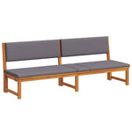 Sun Lounger Reclining Brown 200 x 57 x 75cm Solid Acacia wood 4108113