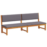 Sun Lounger Reclining Brown 200 x 57 x 75cm Solid Acacia wood 4108113