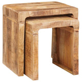Nesting Tables 2 pcs Brown 46 x 40 x 46 cm Solid Mango Wood 4104559