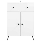 Sideboard High Gloss White 66 x 34.5 x 90 cm Engineered Wood 895559