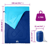 Double Sleeping Bag with Pillows for Adults Camping 3-4 Seasons 94451