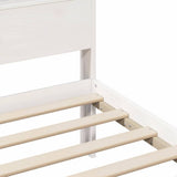 Bed Frame with Headboard White 75 x 190 cm Engineered Wood 877252