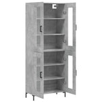 Highboard Concrete Grey 69.5x34x180 cm Engineered Wood 3198277