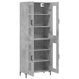 Highboard Concrete Grey 69.5x34x180 cm Engineered Wood 3198277