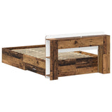 Bed Frame with Storage Old Wood 120 x 190 cm Engineered Wood 3433737