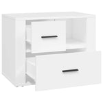 ZNTS Bedside Cabinet White 60x36x45 cm Engineered Wood 816736