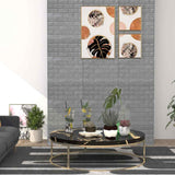 Wallpaper Set of 20 Anthracite PE foam 70 x 77 cm 150722