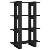 Book Cabinet/Room Divider Black 80x30x123.5 cm 811575
