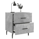 Bedside Cabinet Concrete Grey 40x35x47.5 cm Engineered Wood 827348