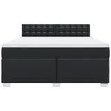 Box Spring Bed with Mattress Black 180x200 cm Faux Leather 3286132
