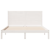 Extra Long Bed Frame without Mattress White 140x210 cm Solid Wood 3309272