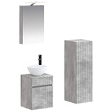 Bathroom Furniture Set 4 pcs Concrete Grey 3407458