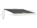 2.5 x 3m Electric Cassette Awning, with Remote - Grey T3398P313558