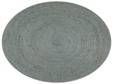 Handmade Rug Jute Round 120 cm Olive Green 133669
