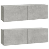 3 Piece TV Cabinet Set Concrete Grey Engineered Wood 3114321