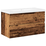 Sink Cabinet with Built-in Basin Old Wood 3328923