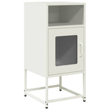 ZNTS Bedside Cabinet White 36x39x78 cm Cold-rolled Steel 853415