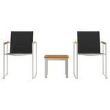 Garden Dining Set 3 pcs Brown and Black 3334844